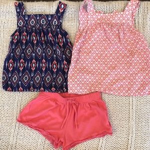Girls tops with matching bottoms